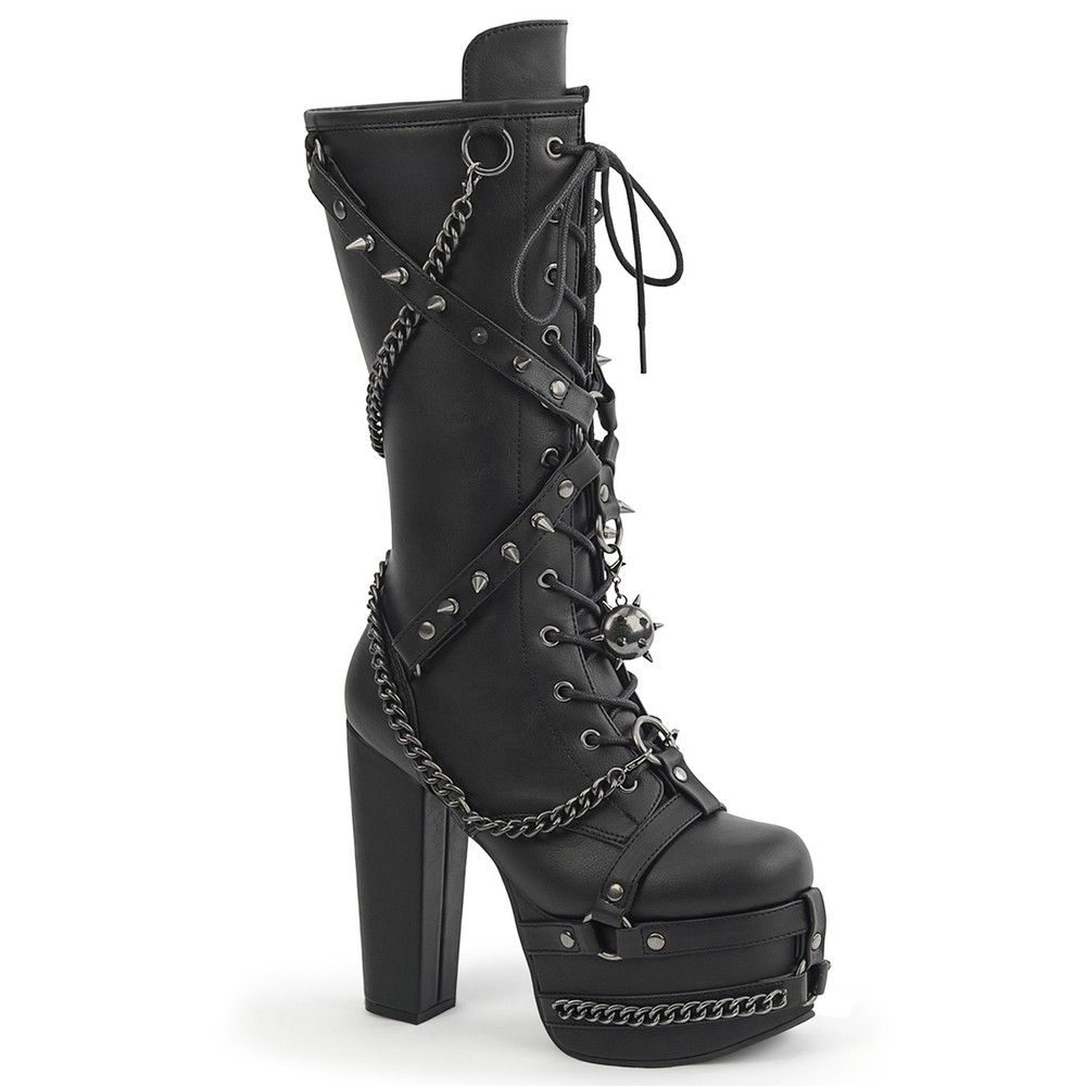 DemoniaCult - TORMENT156 Plattformstiefel - Schwarz